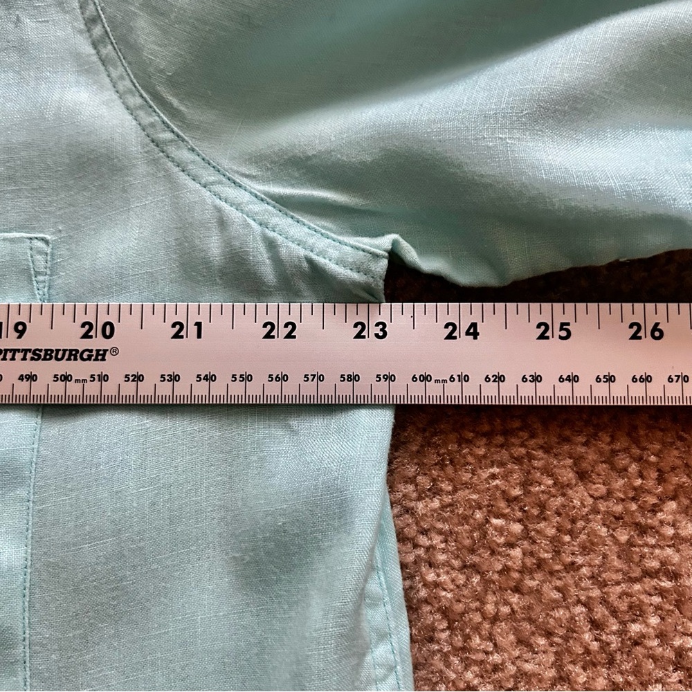 Boden Linen Long Sleeve Button Down Shirt - Picture 7 of 8